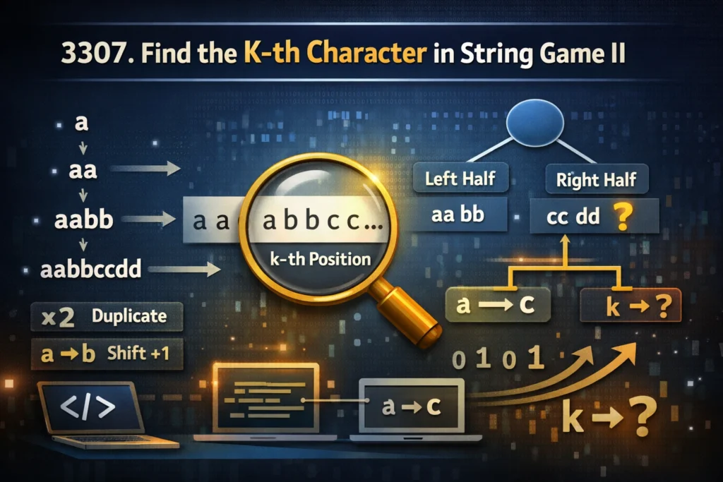 3307. find the k-th character in string game ii — Full Guide, Explanation & Code Solutions
