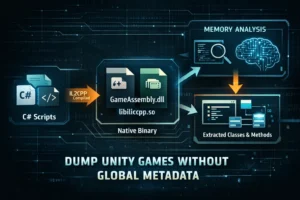 Dump Unity Games Without Global Metadata: Complete IL2CPP Reverse Engineering Guide